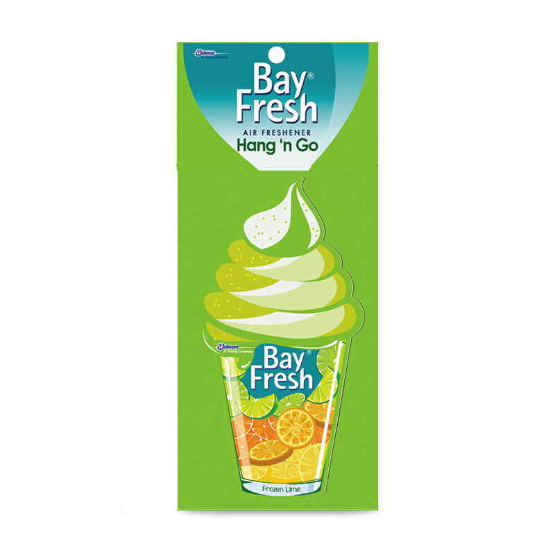 bay fresh car fresheners frozen lime