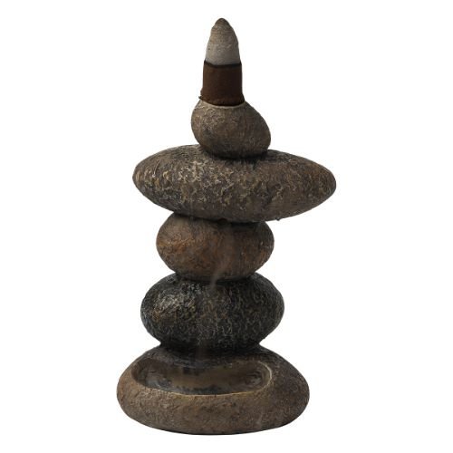 BACKFLOW incense burner/holder Ceramic,  Rock Stack