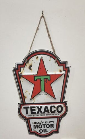 Retro decorative plate, TEXACO embossed  approx 23 x 35 cm