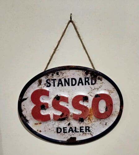 Retro decorative plate, ESSO embossed  approx 34 x 35 cm