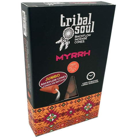 Incense Tribal Soul Brand Incense BACKFLOW CONES Myrrh 10 Jumbo cones per pack (#T)
