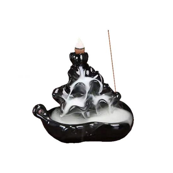 BACKFLOW incense burner/holder Ceramic, waterfall 13.5 x 10 cm  (#1)